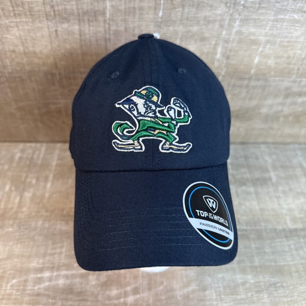 NEW Notre Dame Fighting Irish Top Of The World Adjustable Dad Hat Ball Cap
